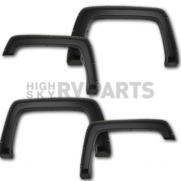 Paramount Automotive Fender Flare - Black ABS Plastic Black Set Of 4 - 580501