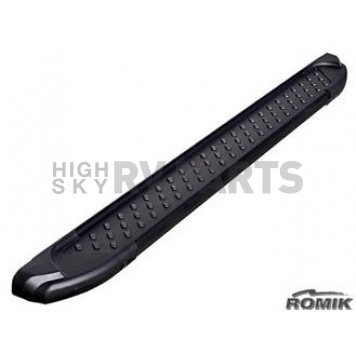 Romik USA Running Board Black Powder Coated Aluminum Stationary - 62341419