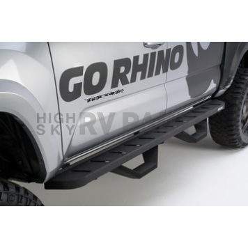 Go Rhino Running Board Black Powder Coated Steel Stationary - 342998020P