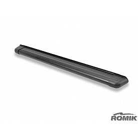 Romik USA Running Board Black Anodized Aluminum Stationary - 21755419