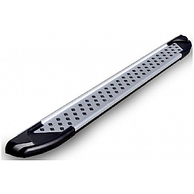 Romik USA Running Board Silver Aluminum Stationary - 62110418