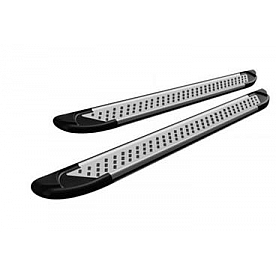 Romik USA Running Board Silver Aluminum Stationary - 62013418