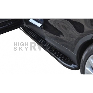 Romik USA Running Board Black Anodized Aluminum Stationary - 62014419-1