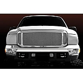 T-Rex Truck Products Grille Insert - Mesh Rectangular Polished Stainless Steel - 54571