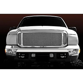 T-Rex Truck Products Grille Insert - Mesh Rectangular Polished Stainless Steel - 54571