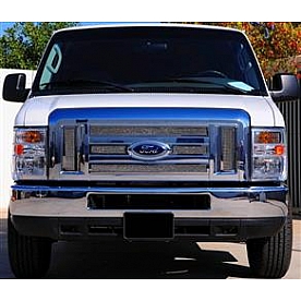 T-Rex Truck Products Grille Insert - Mesh Rectangular Polished Stainless Steel - 54501