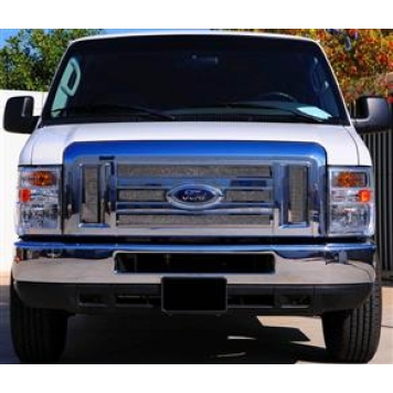 T-Rex Truck Products Grille Insert - Mesh Rectangular Polished Stainless Steel - 54501