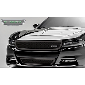 T-Rex Truck Products Grille Insert - Mesh Trapezoid Polished Stainless Steel - 54480