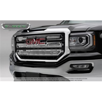 T-Rex Truck Products Grille Insert - Mesh Rectangular Polished Stainless Steel - 54215