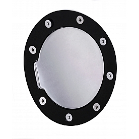 All Sales Fuel Door - Round Aluminum - 6055GKC
