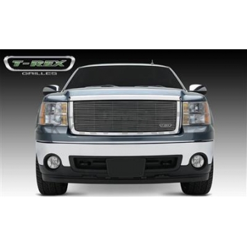 T-Rex Truck Products Grille Insert - Horizontal Bar Rectangular Polished Aluminum - 20204