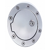 All Sales Fuel Door - Round Aluminum - 6043PL
