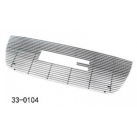 Paramount Automotive Grille Insert - Polished Aluminum 4 Millimeter Horizontal Style - 330104