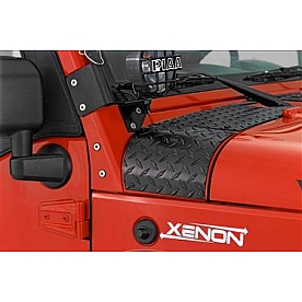 Warrior Products Cowl Vent Cover - Powder Coated Aluminum Black - 923PC