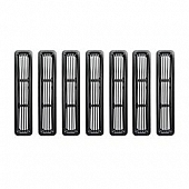 Rugged Ridge Grille Insert - Bar Rectangular Black Aluminum - 1140103