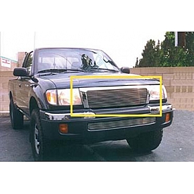 T-Rex Truck Products Grille Insert - Horizontal Bar Rectangular Polished Aluminum - 20881