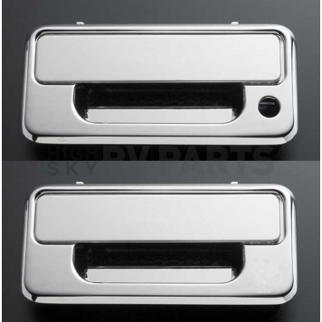 All Sales Exterior Door Handle -  Chrome Plated Aluminum Set Of 2 - 921C