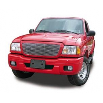 T-Rex Truck Products Grille Insert - Horizontal Bar Trapezoid Polished Aluminum - 20660
