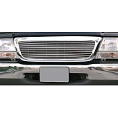 T-Rex Truck Products Grille Insert - Horizontal Bar Trapezoid Polished Aluminum - 20676