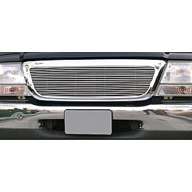 T-Rex Truck Products Grille Insert - Horizontal Bar Trapezoid Polished Aluminum - 20676
