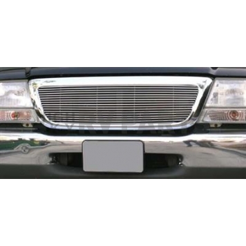 T-Rex Truck Products Grille Insert - Horizontal Bar Trapezoid Polished Aluminum - 20676