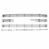 Paramount Automotive Grille Insert - Polished Aluminum 4 Millimeter Horizontal Style - 330181