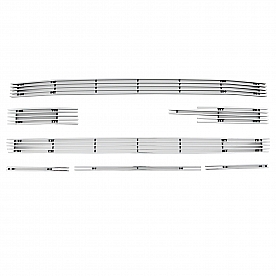 Paramount Automotive Grille Insert - Polished Aluminum 4 Millimeter Horizontal Style - 330181