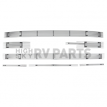 Paramount Automotive Grille Insert - Polished Aluminum 4 Millimeter Horizontal Style - 330181