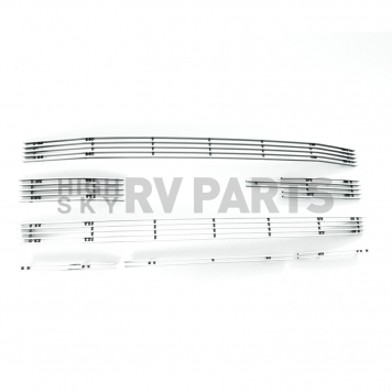 Paramount Automotive Grille Insert - Polished Aluminum 4 Millimeter Horizontal Style - 330181-1