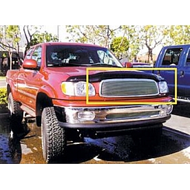 T-Rex Truck Products Grille Insert - Horizontal Bar Rectangular Polished Aluminum - 20955