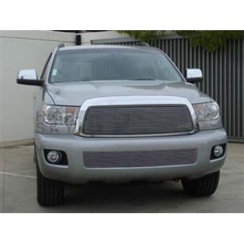 T-Rex Truck Products Grille Insert - Horizontal Bar Trapezoid Polished Aluminum - 20903