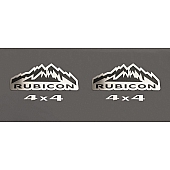 American Car Craft Emblem - Rubicon Silver/ Black Stainless Steel - 142012