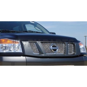 T-Rex Truck Products Grille Insert - Mesh Trapezoid Polished Stainless Steel - 6717810