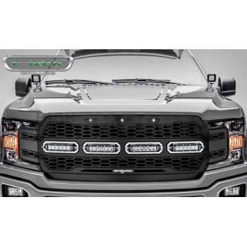 T-Rex Truck Products Grille Insert - Laser Cut Web Pattern Rectangular Black Powder Coated Steel - 6515841