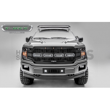 T-Rex Truck Products Grille Insert - Laser Cut Web Pattern Rectangular Black Powder Coated Steel - 6515841-1