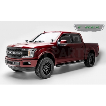 T-Rex Truck Products Grille Insert - Laser Cut Web Pattern Rectangular Black Powder Coated Steel - 6515841-3