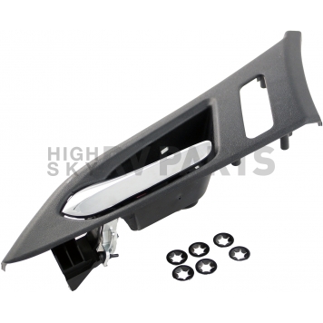 Help! By Dorman Interior Door Handle - Plastic Black Housing With Silver Lever Single - 82521-2