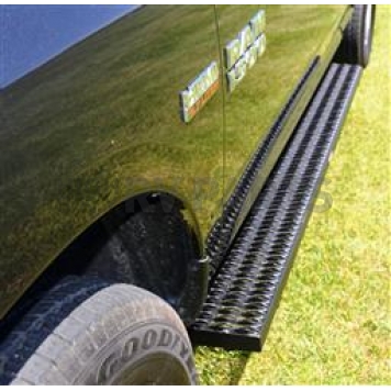 Owens Products Running Board Black Textured Powder Coated Aluminum Stationary - 82354