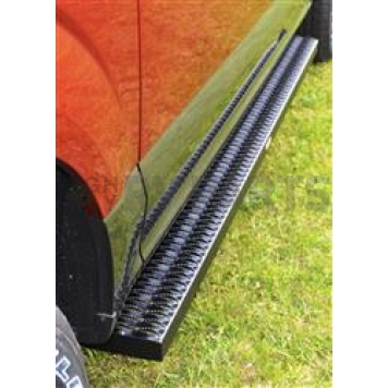 Owens Products Running Board Black Textured Powder Coated Aluminum Stationary - 82348