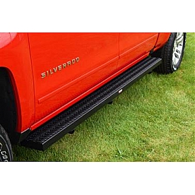 Owens Products Running Board Black Textured Powder Coated Aluminum Stationary - 82352