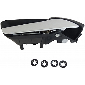 Help! By Dorman Interior Door Handle - Plastic Black Housing With Silver Lever Single - 88584