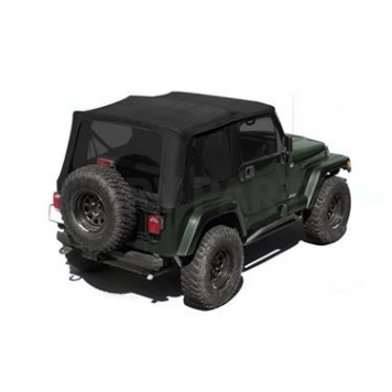 Rugged Ridge Soft Top - Black Fastback Top Vinyl Coated Polyester/ Cotton Fabric - 1372235