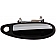Help! By Dorman Exterior Door Handle - Plastic Silver Lever And Black Housing Single - 83508