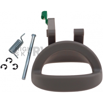 Help! By Dorman Exterior Door Handle - Plastic Silver Lever And Black Housing Single - 83512