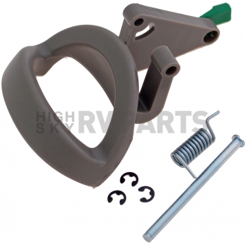 Help! By Dorman Exterior Door Handle - Plastic Silver Lever And Black Housing Single - 83512-2