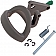Help! By Dorman Exterior Door Handle - Plastic Silver Lever And Black Housing Single - 83512