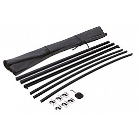 Lund International Tonneau Cover Soft Roll-Up Black Matte Canvas/ Twill Weaved Fabric - 90935