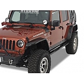 Warrior Products Fender Flare - Silver Aluminum Diamond Plate Set Of 2 - 7313
