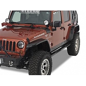 Warrior Products Fender Flare - Silver Aluminum Diamond Plate Set Of 2 - 7313