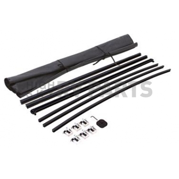 Lund International Tonneau Cover Soft Roll-Up Black Matte Canvas/ Twill Weaved Fabric - 90952